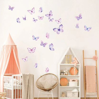 Décoration Murale - ButterfliesSticker™ - Violet - GemNestBaby