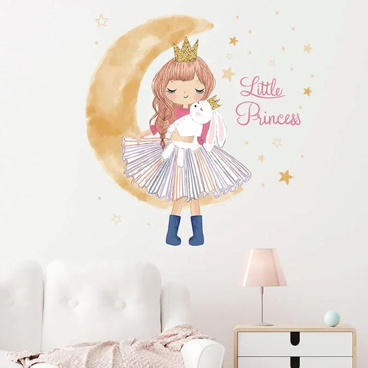 Décoration Murale - PrincesseSticker™ - Lune Beige - GemNestBaby