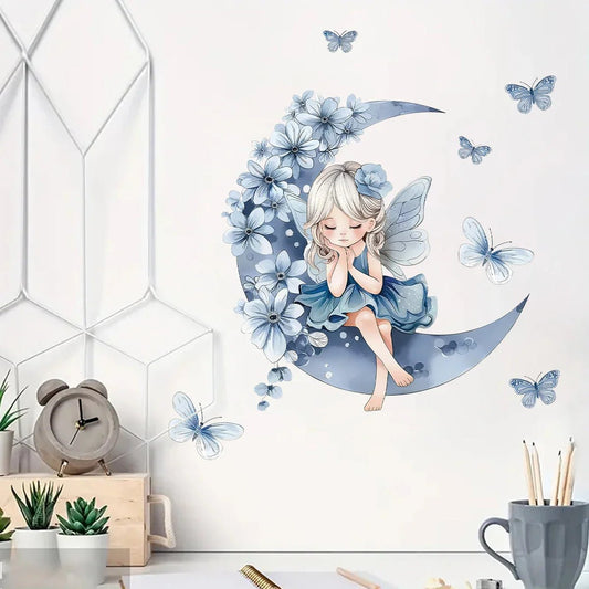 Décoration Murale - PrincesseSticker™ - Lune Bleue - GemNestBaby