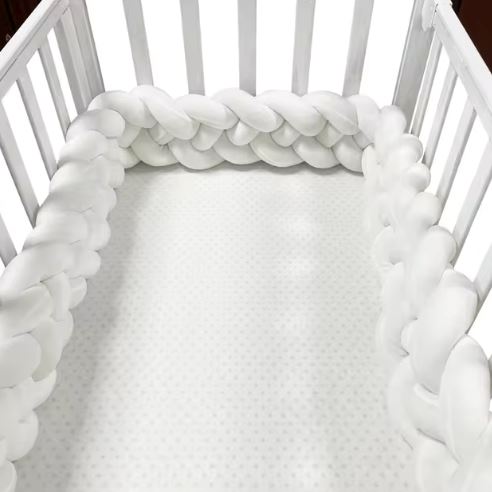 Tour de Lit Bebe - CozyKnot™ - Blanc - GemNestBaby