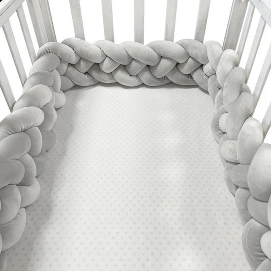Tour de Lit Bebe - CozyKnot™ - Gris - GemNestBaby