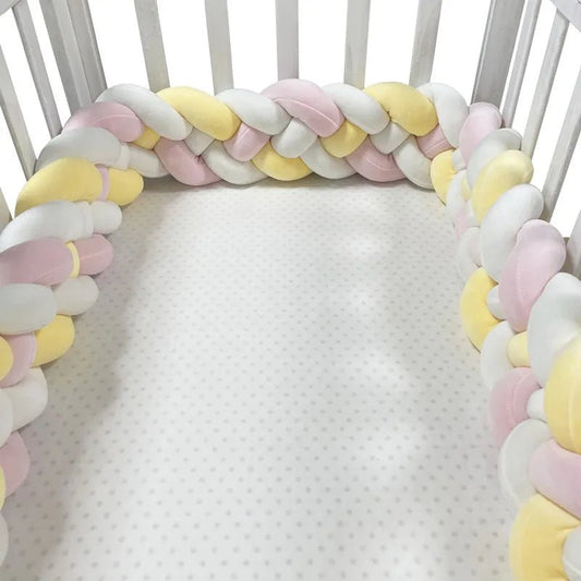 Tour de Lit Bebe - CozyKnot™ - Rose Jaune - GemNestBaby